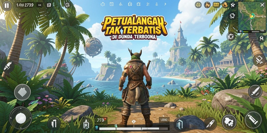Screenshot dari gameplay Open World 2739 menunjukkan petualangan seru.
