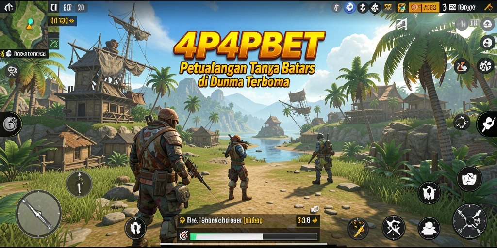 Screenshot gameplay Open World 4P4PBET menampilkan dunia yang luas dan indah.