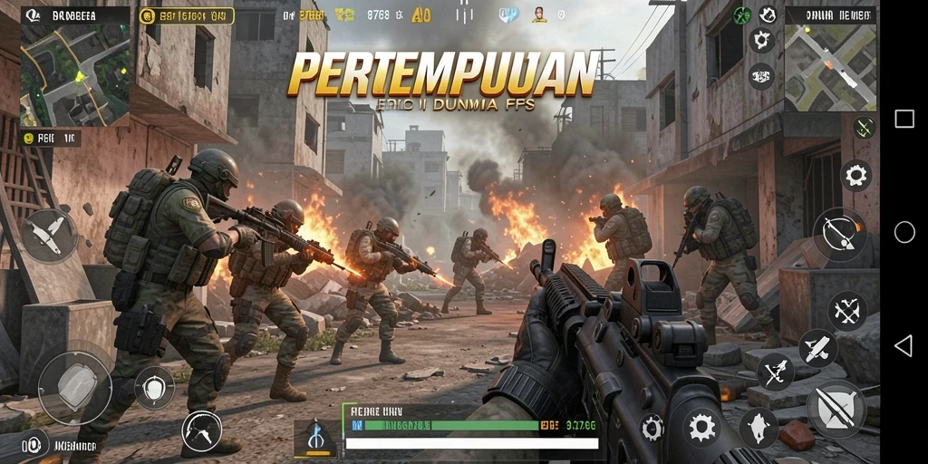 Gameplay seru dari 8768 yang menampilkan aksi tembak-menembak intens.