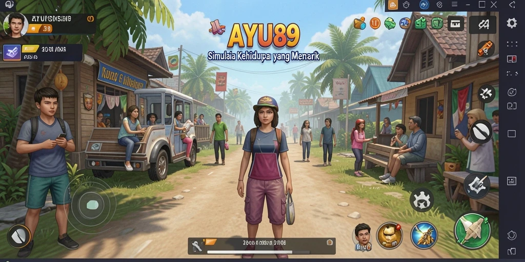 Tampilan gameplay AYU89 yang menarik dan berwarna-warni.