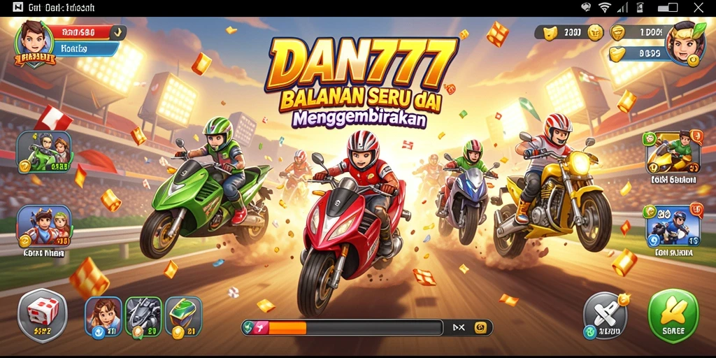 Tampilan permainan Racing yang mendebarkan di DAN777.