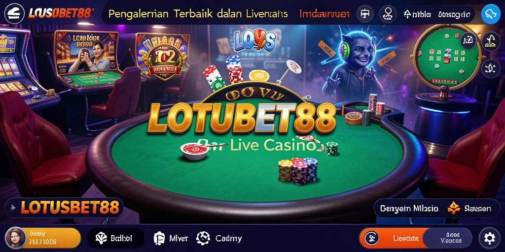 Screenshot gameplay LOTUSBET88 menunjukkan aksi langsung permainan judi kasino.