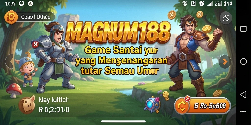Tampilan gameplay MAGNUM188 yang menarik dengan desain warna-warni.