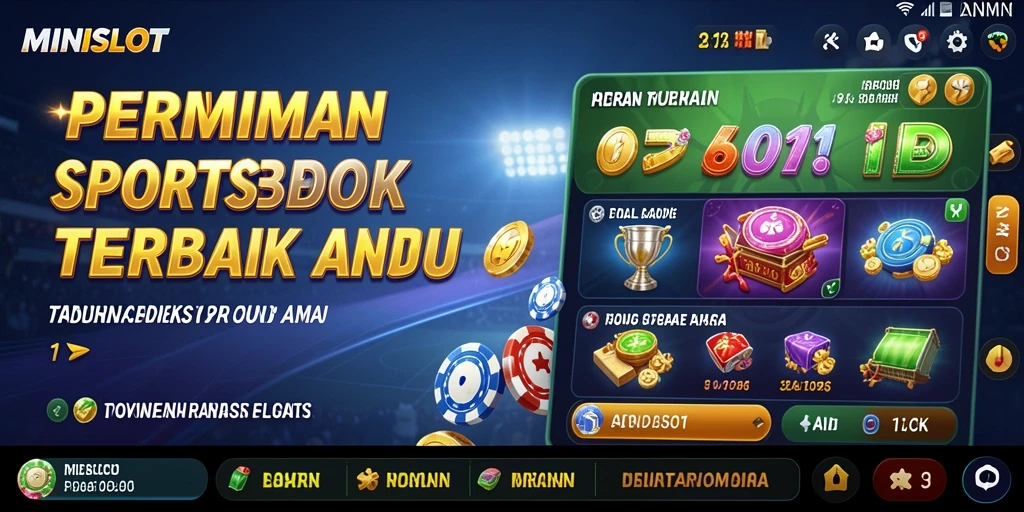 Screenshot gameplay menarik dari MINISLOT dengan tampilan sportsbook.
