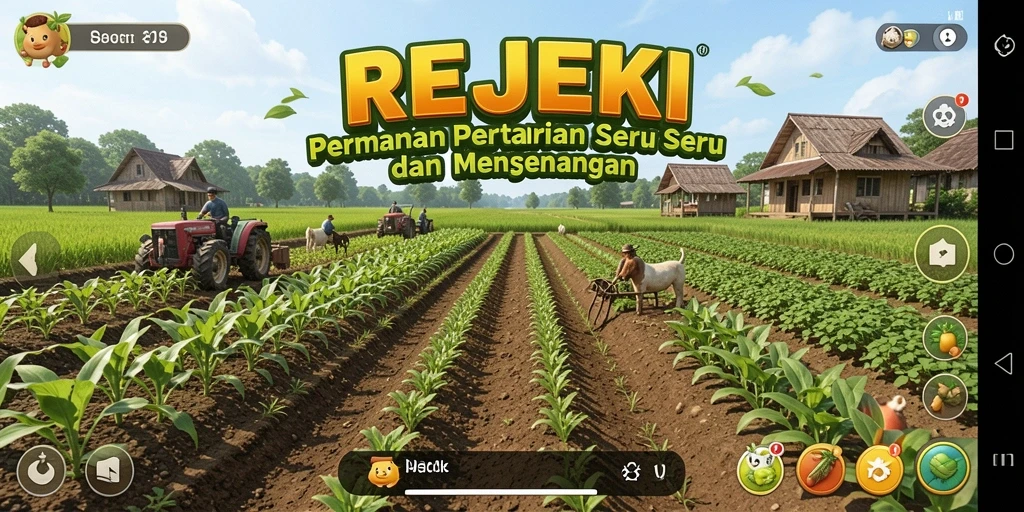 Gameplay seru dari REJEKI dengan aktivitas pertanian yang menantang.