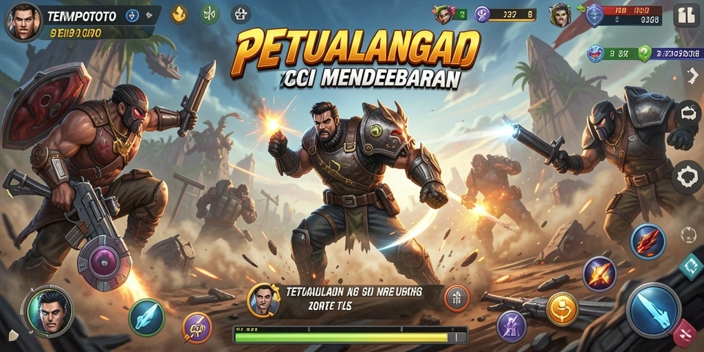 Tangkapan layar TEMPOTOTO memperlihatkan aksi pertarungan yang mendebarkan dalam game ARPG.