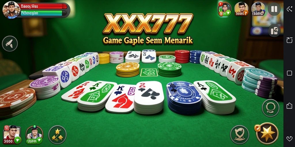 Tampilan menarik dan seru dari game Gaple XXX777.