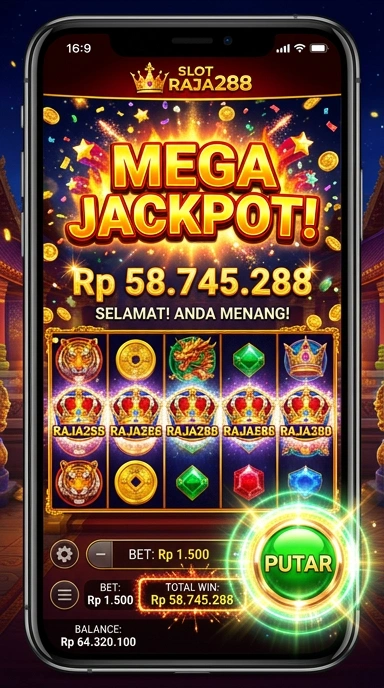 Screenshot aplikasi raja288 menampilkan berbagai kategori dengan jelas.